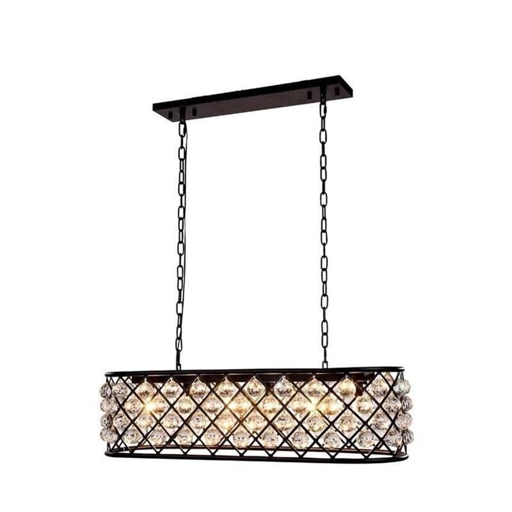 Madison 6 light Matte Black Chandelier Clear Royal Cut Crystal