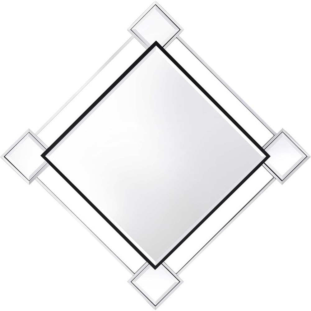Wall Accent Mirror, Mirrored & Chrome