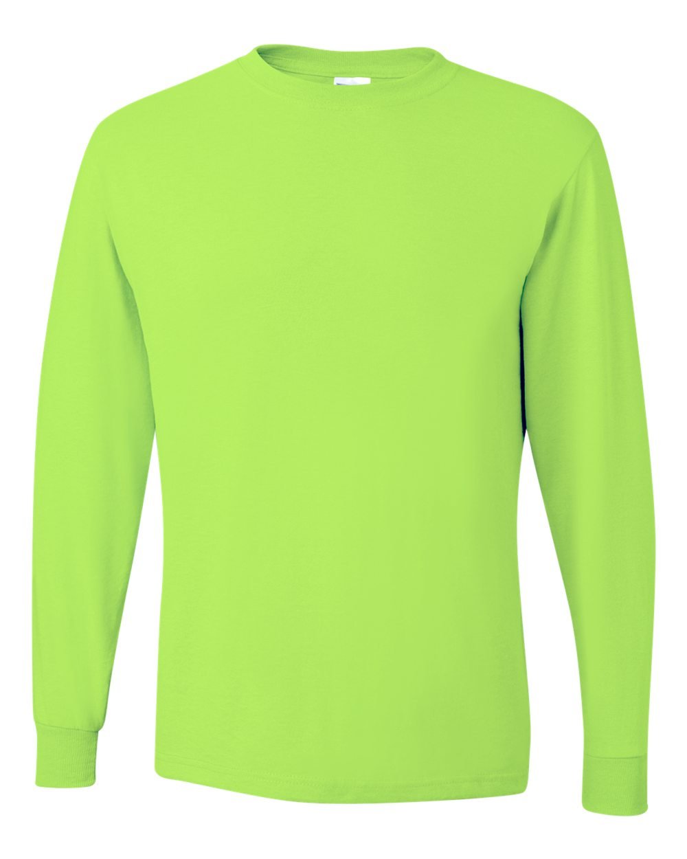 JERZEES Dri-Power Long Sleeve 50/50 T-Shirt - Safety Green, S