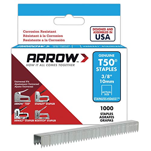 Arrow Fastener 506Ss1 3/8 T50 Stainless Steel Staples