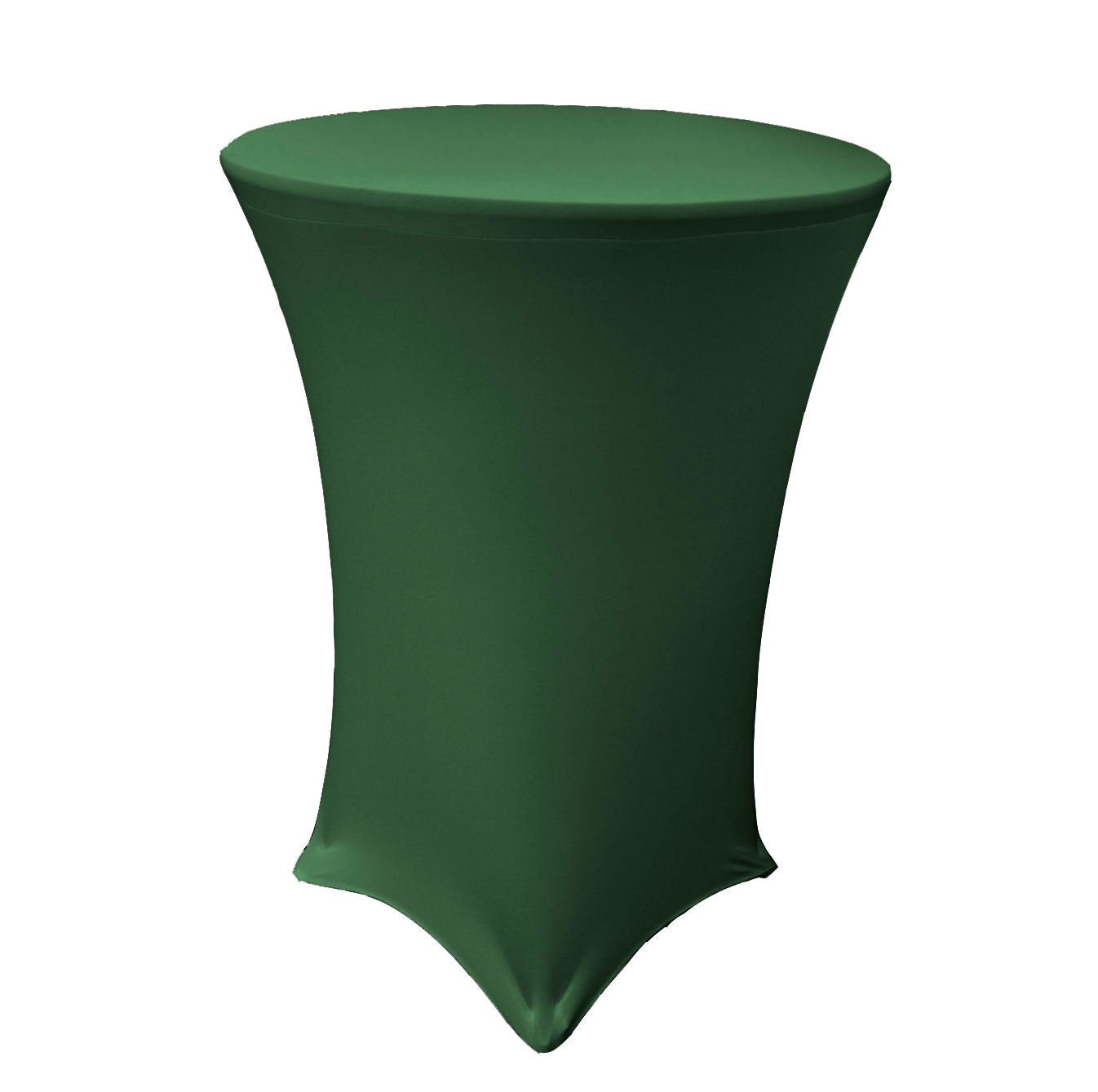 LA Linen Round Spandex Cover For Bar High Cocktail Table, 36-Inch Round 42-Inch High, Green Hunter