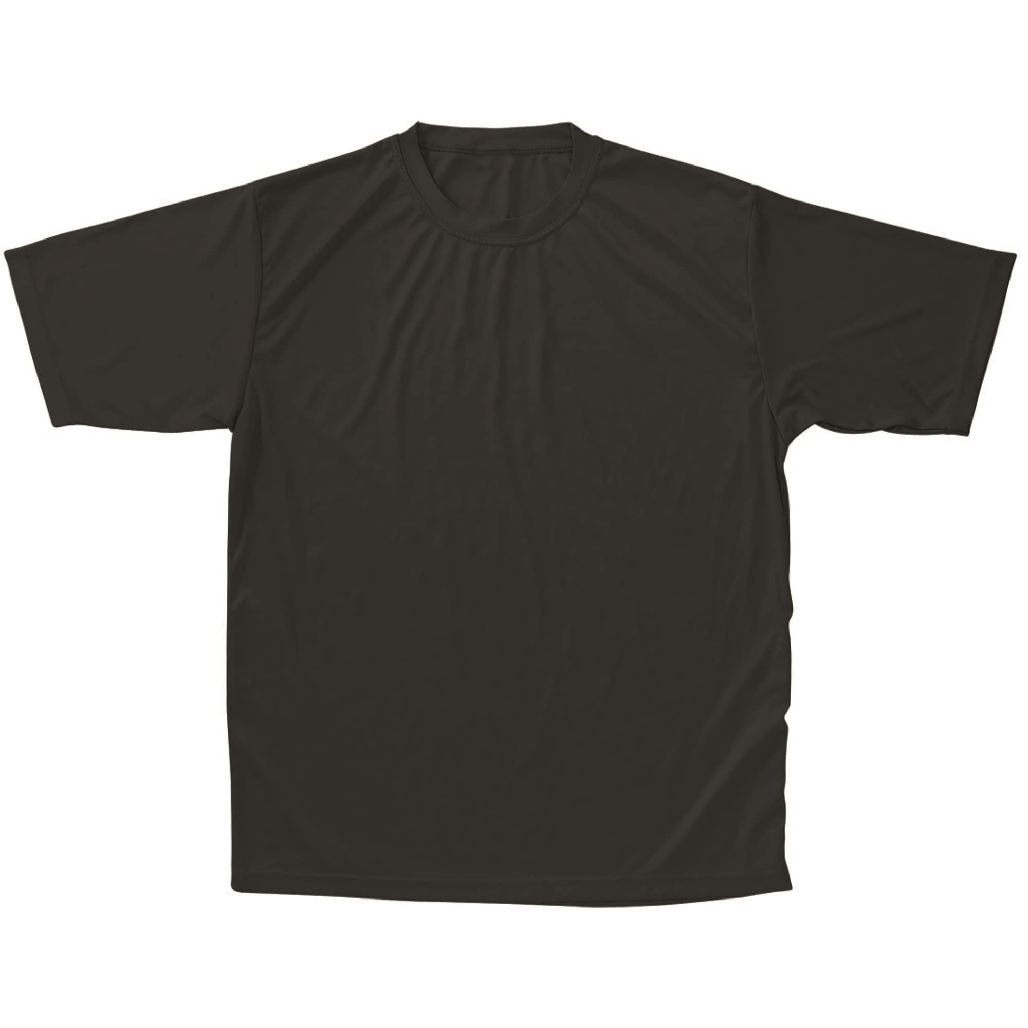 T-SHIRT, MOISTURE MANAGEMENT- ADULT-BLACK-XL