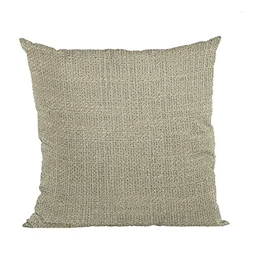 Plutus Travertine Wall Textured Solid, With Open Weave. Luxury Throw Pillow - Double sided  22 x 22”