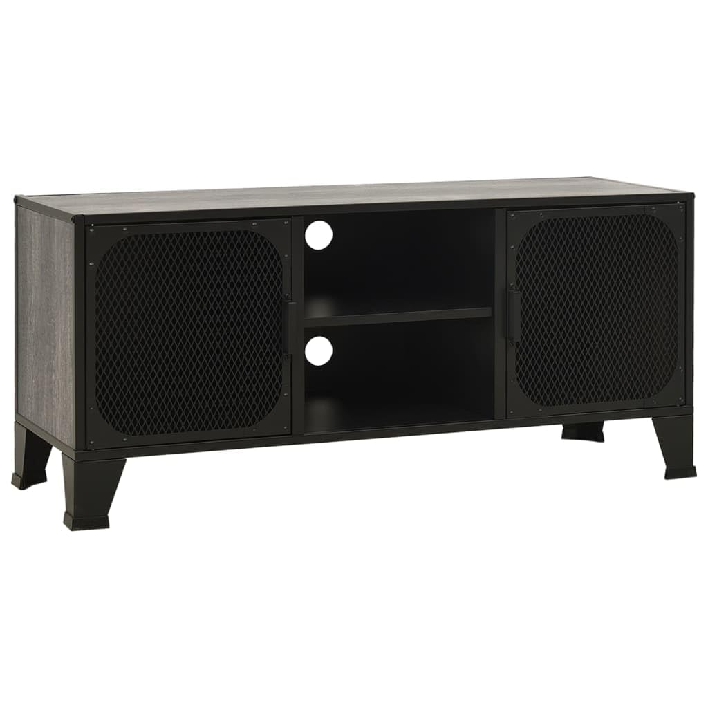 vidaXL TV Cabinet Gray 41.3x14.2"x18.5" Metal and MDF"