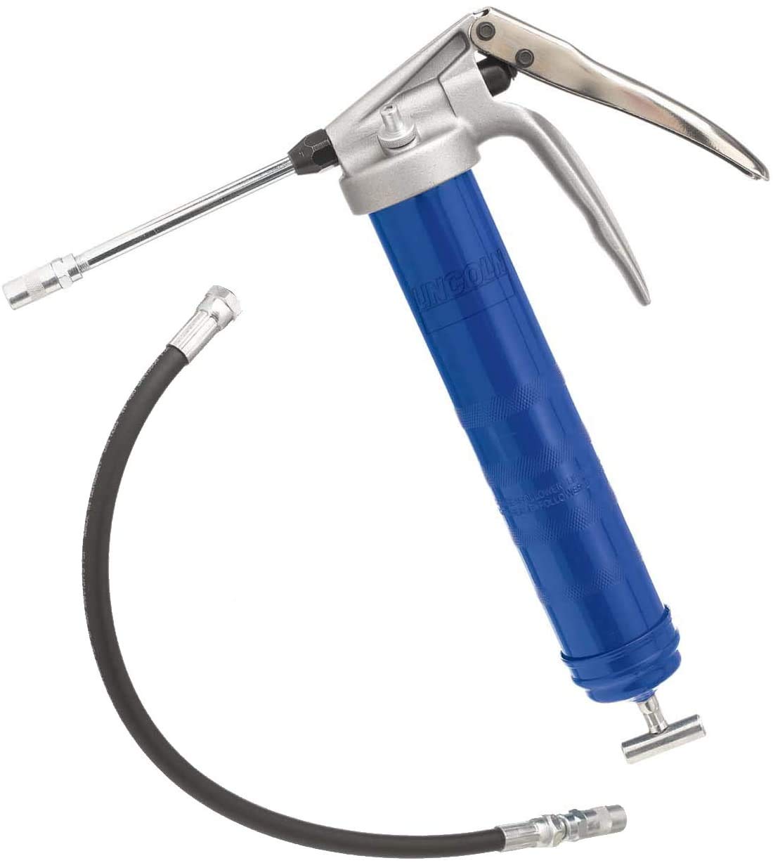 Extra Heavy-Duty Pistol Grip Grease Gun with 18 Hose and 6″ Rigid Tube