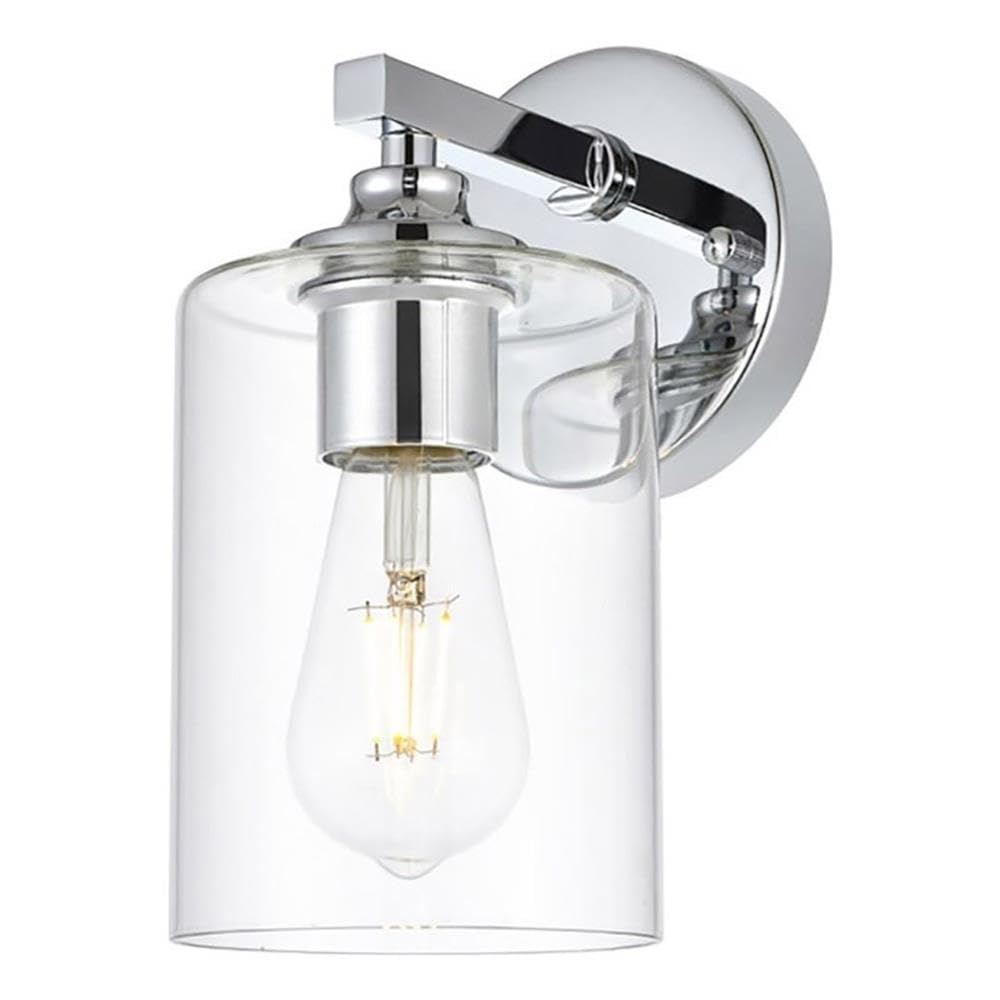 Mayson 1 light Chrome and Clear Bath Sconce