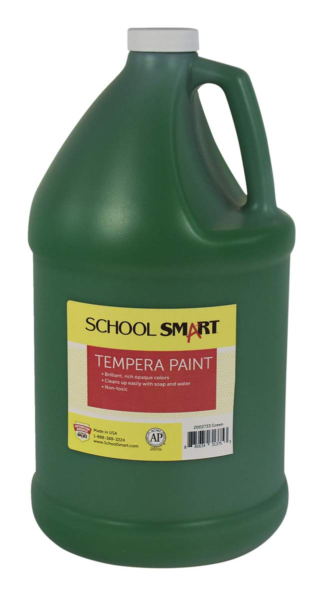 School Smart Tempera Paint, Gallon, Green