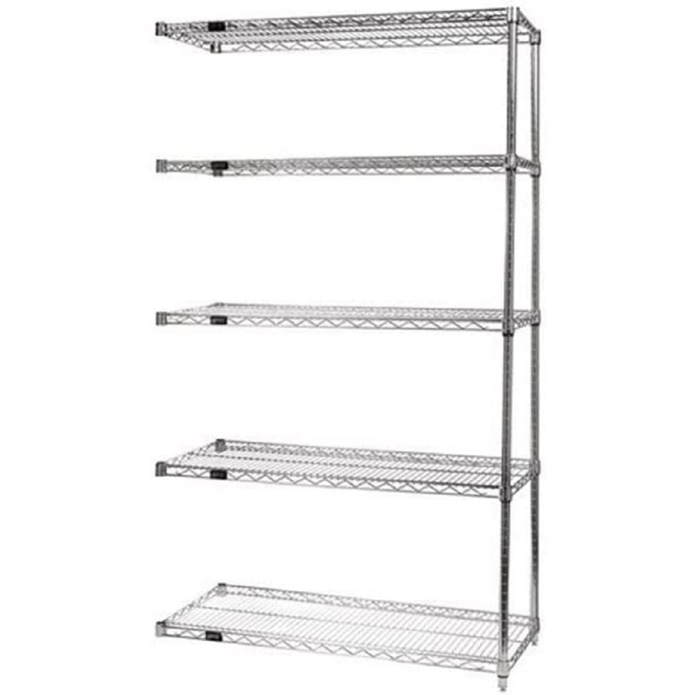 Wire 5 Shelf ADD-ON KIT Chrome 54in