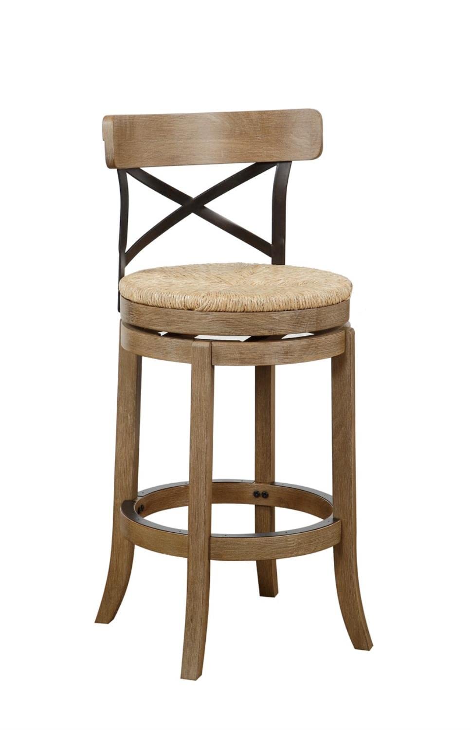 Boraam Myrtle Bar Height Stool, 29-Inch, Wheat Wire-Brush