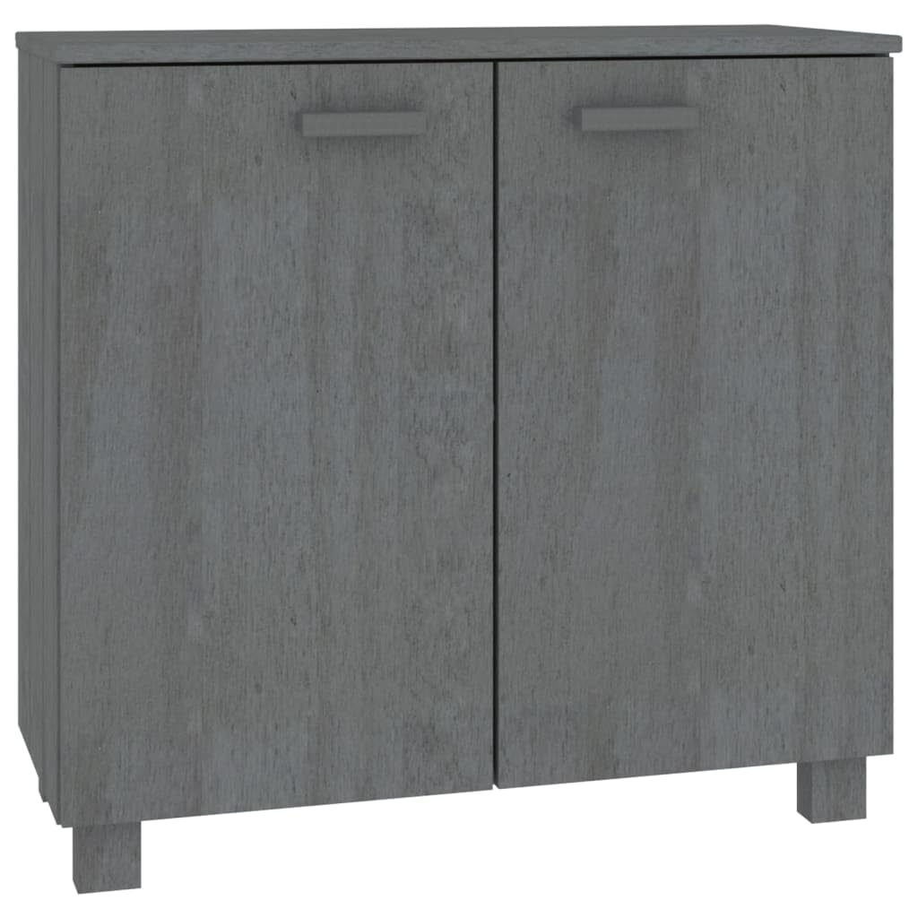 vidaXL Sideboard Dark Gray 33.5x13.8"x31.5" Solid Wood Pine"