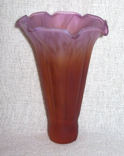 Meyda Tiffany 10177 Leaf, Flower, Fruit Shade From Amber/Purple Pond Lily Collection In Bronze/Dark Finish, 4.50 Inches
