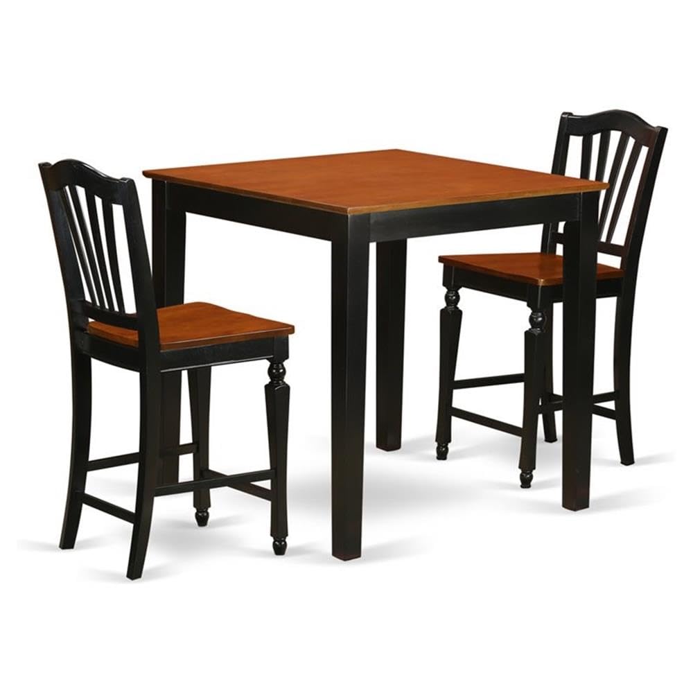 3  Pc  counter  height  Dining  room  set-pub  Table  and  2  Kitchen  Chairs.