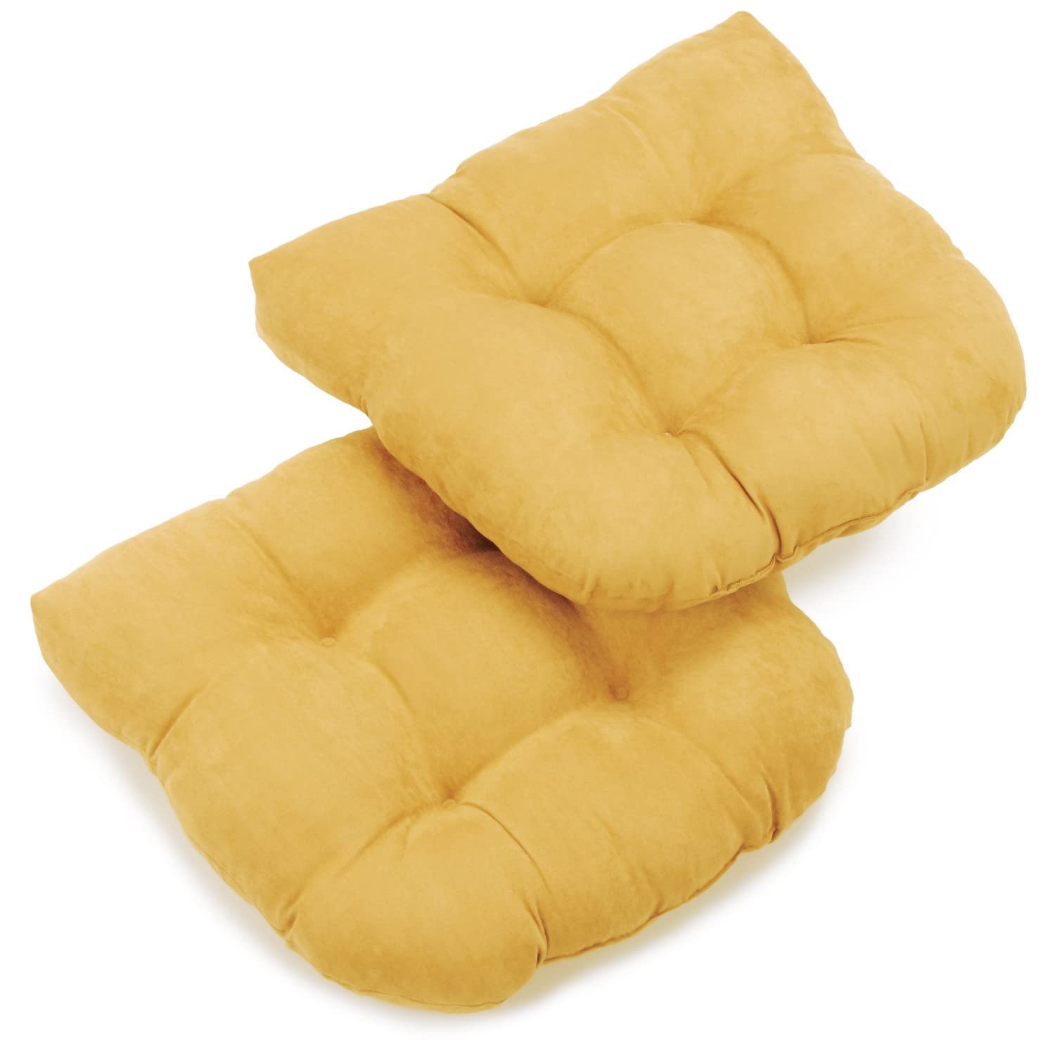 19-inch U-Shaped Microsuede Tufted Dining Chair Cushions (Set of 2)