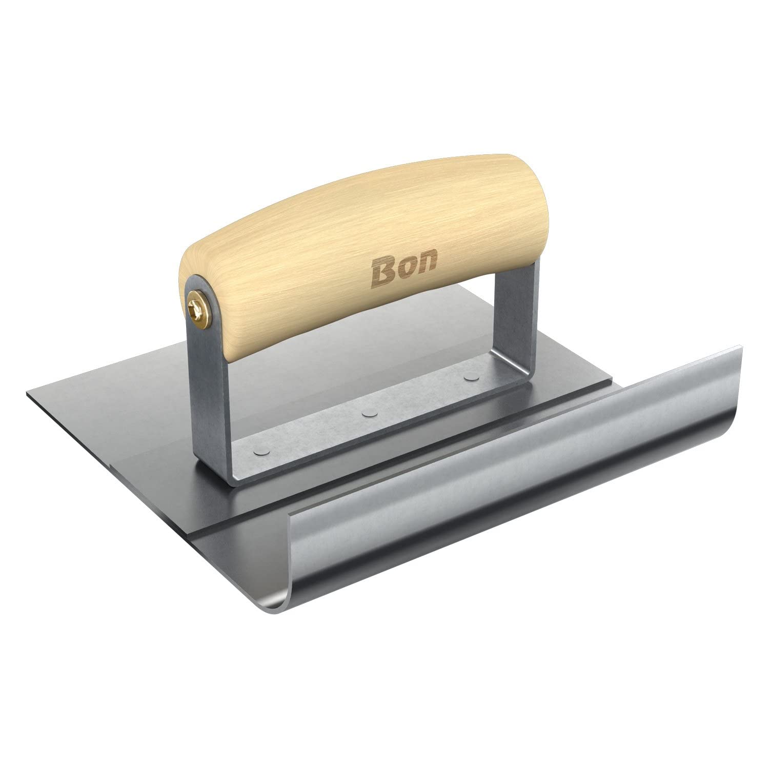 Bon 82-787 Ultra Smooth Base Tool - Stainless Steel 6-inch X 1.5-inch - 3/4-inch Radius 6-inch Lip Wood Handle