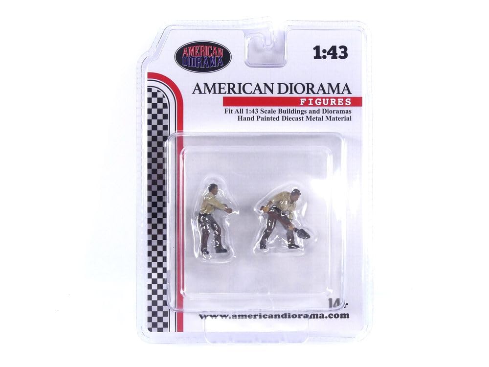 4X4 Mechanics 2 Piece Diecast Figure Set 2 for 1/43 Scale Models by American Diorama