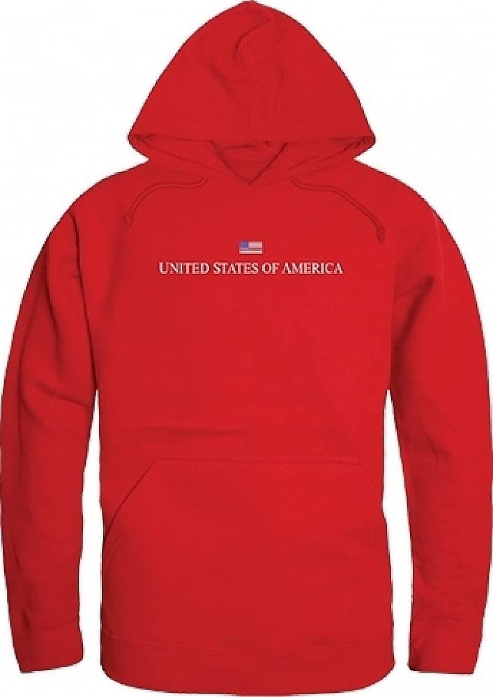 Graphic Pullover, USA, Red, S