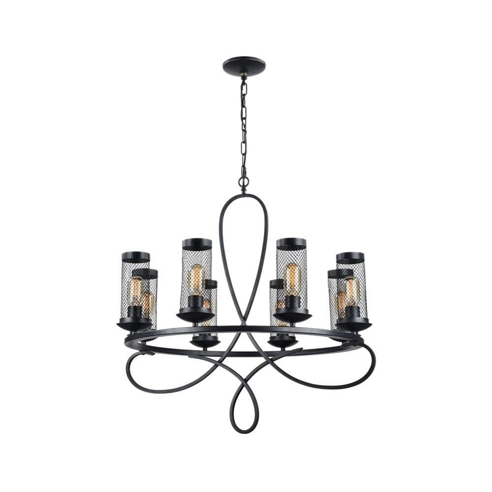 8LT Pendant Lamp - Finish Rustic Black