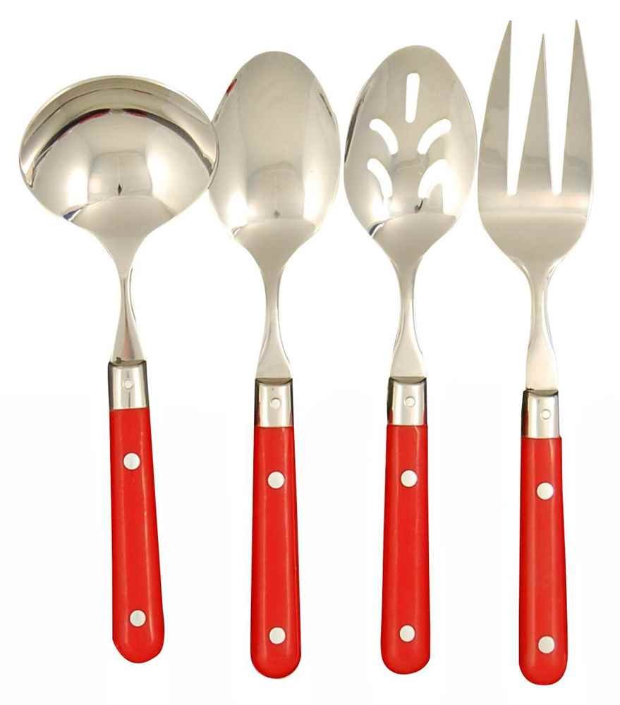 LePrix  -  MILANO RED  4 pc Hostess Set-Milano Red