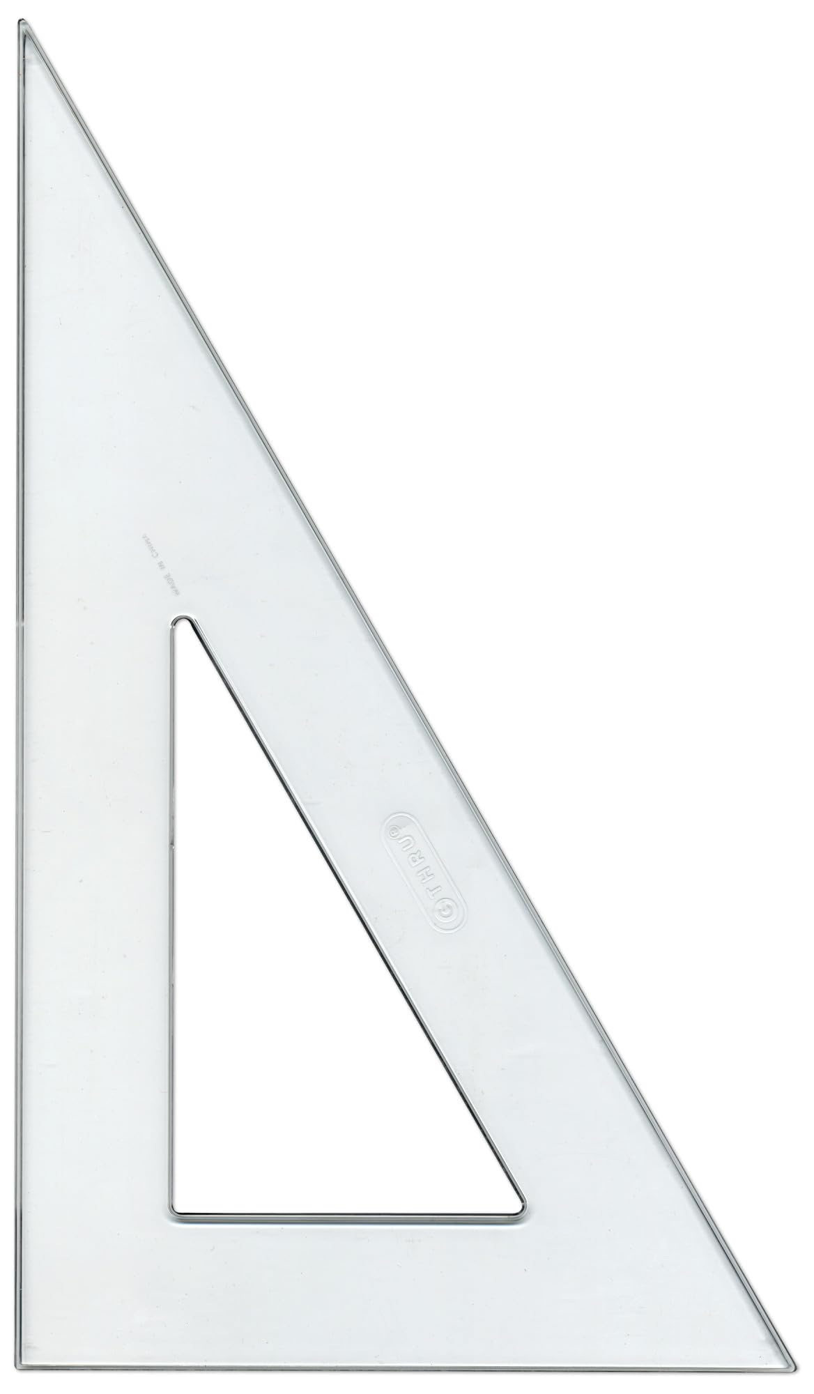 Westcott Student Grade Polystyrene Triangle, 30 And 60 Degrees, 12 Inches, Clear