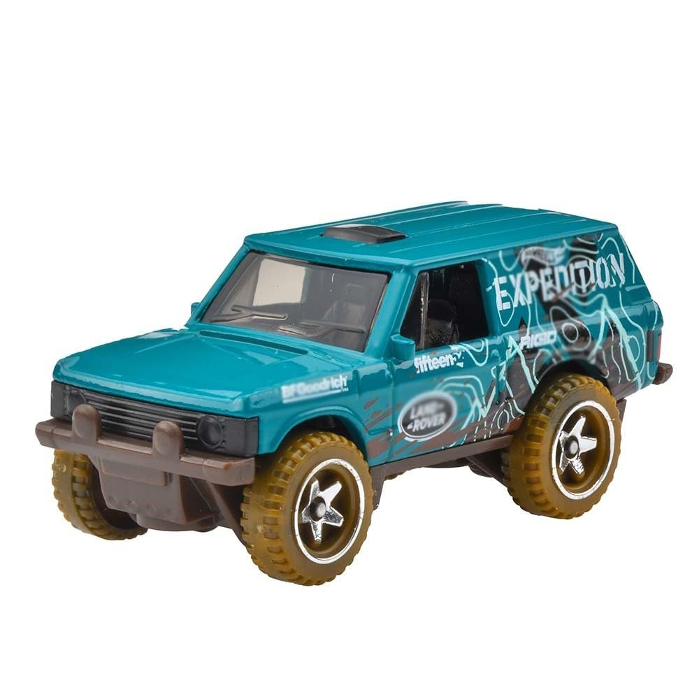 Land Rover Range Rover Classic Teal with White Graphics Hot Wheels Expedition ?Mud Studs? Series Diecast Model Car by Hot Wheels