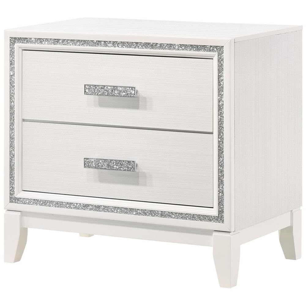 Nightstand, White Finish