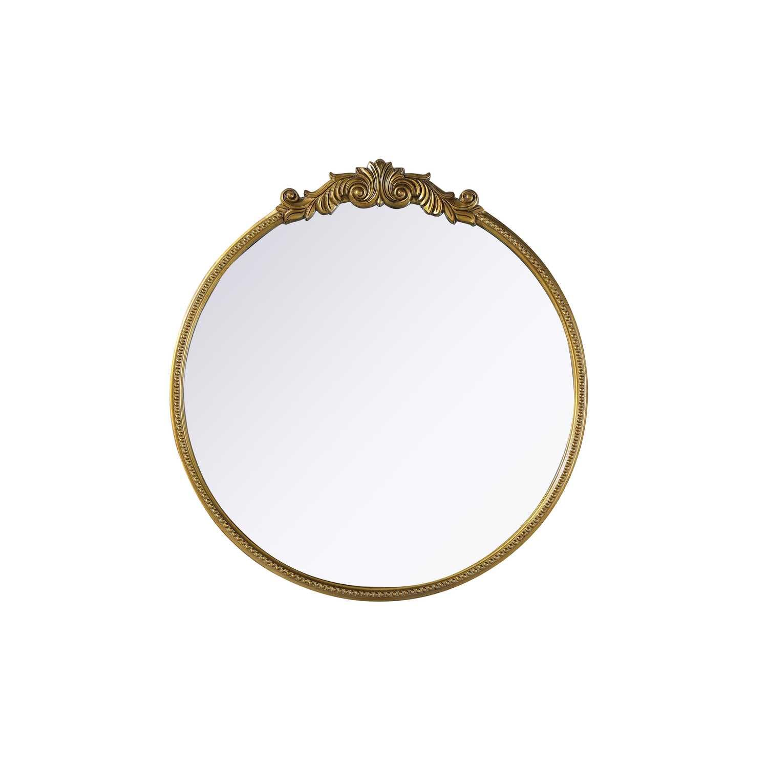 Naomi Vintage Resin Mirror 42x45 in Antique Brass