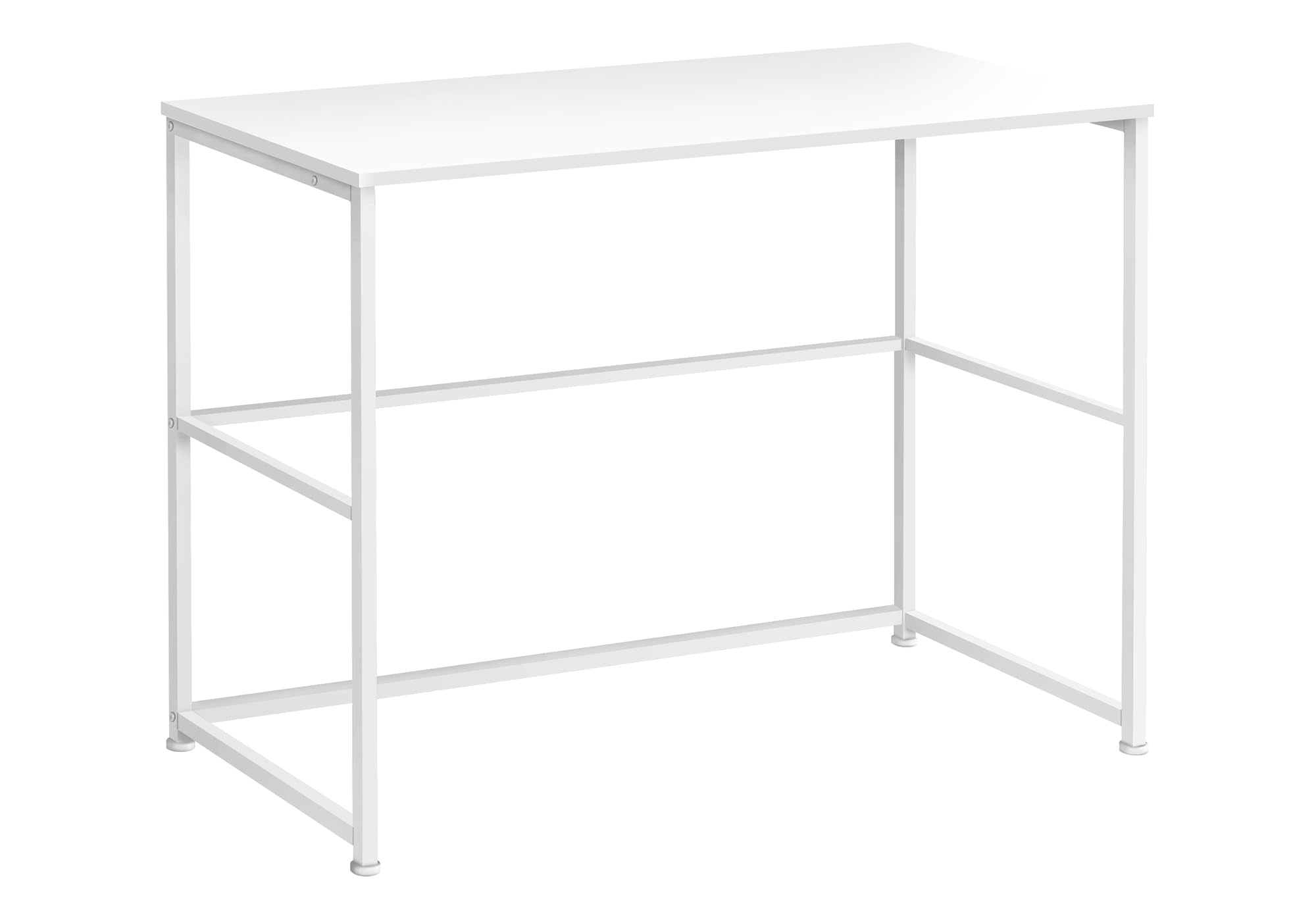 COMPUTER DESK - 40L / WHITE / WHITE METAL