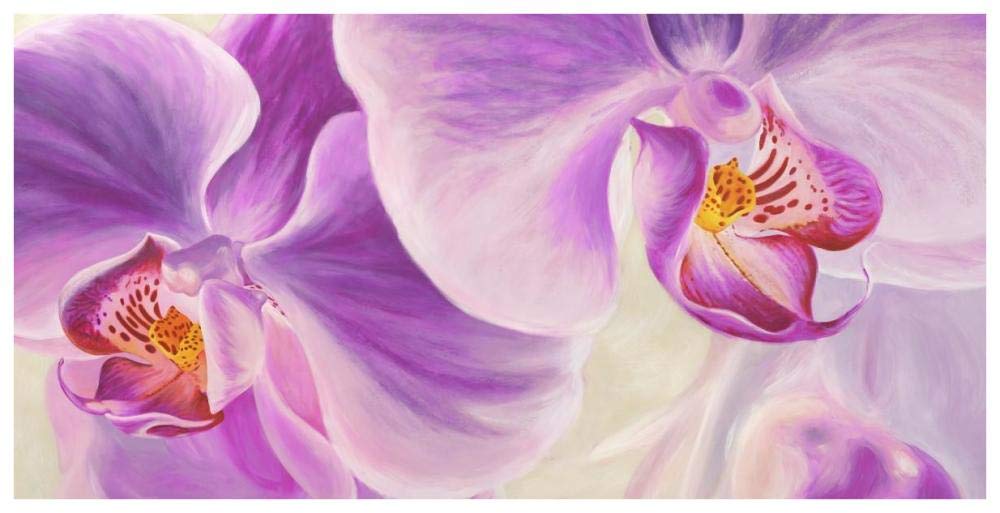Purple Orchids-Paper Art-74x38”
