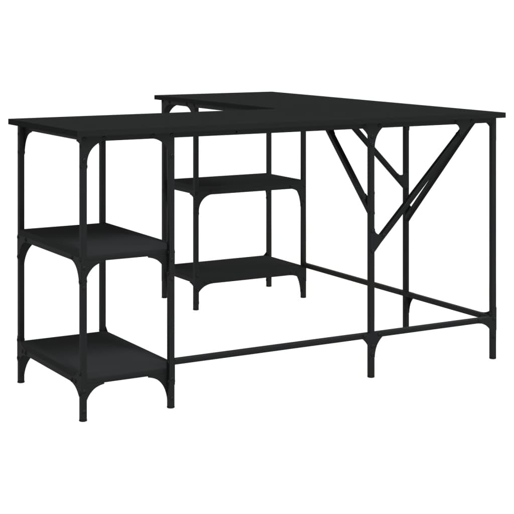 vidaXL Desk Black 54.7x54.7??29.5??Engineered Wood