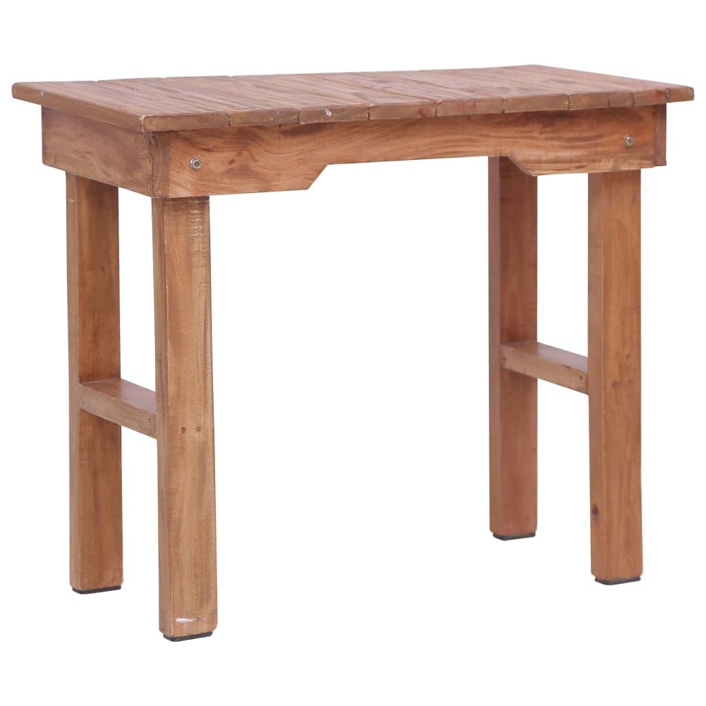 Vidaxl Solid Wooden Side Table - Rustic Mahogany End Table - Versatile Design - Ample Space - Durable Plant/Nightstand/Telephone Holder