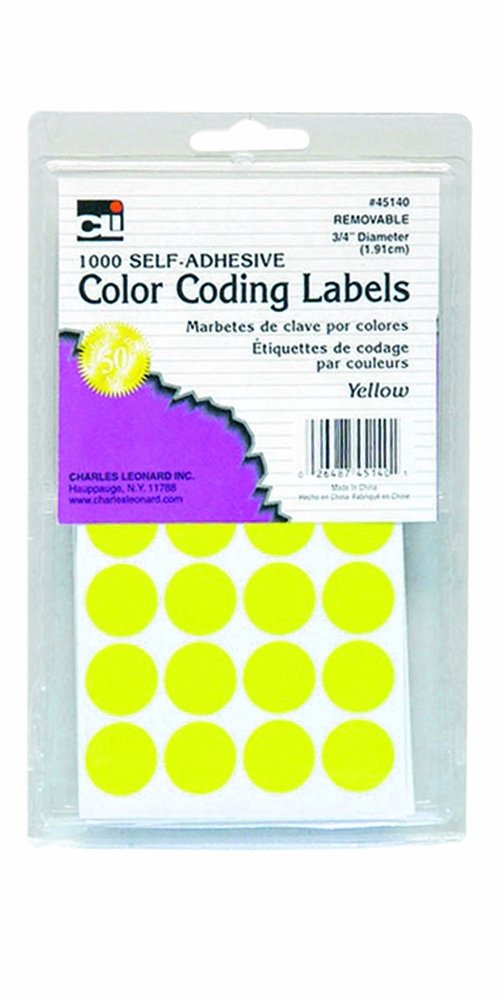 Color Coding Labels, Yellow