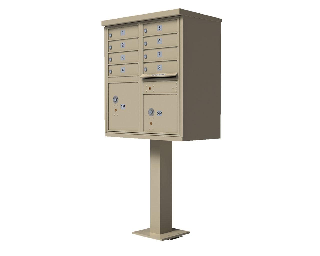 1570 8 Door Cluster Box Unit (CBU) , Sandstone