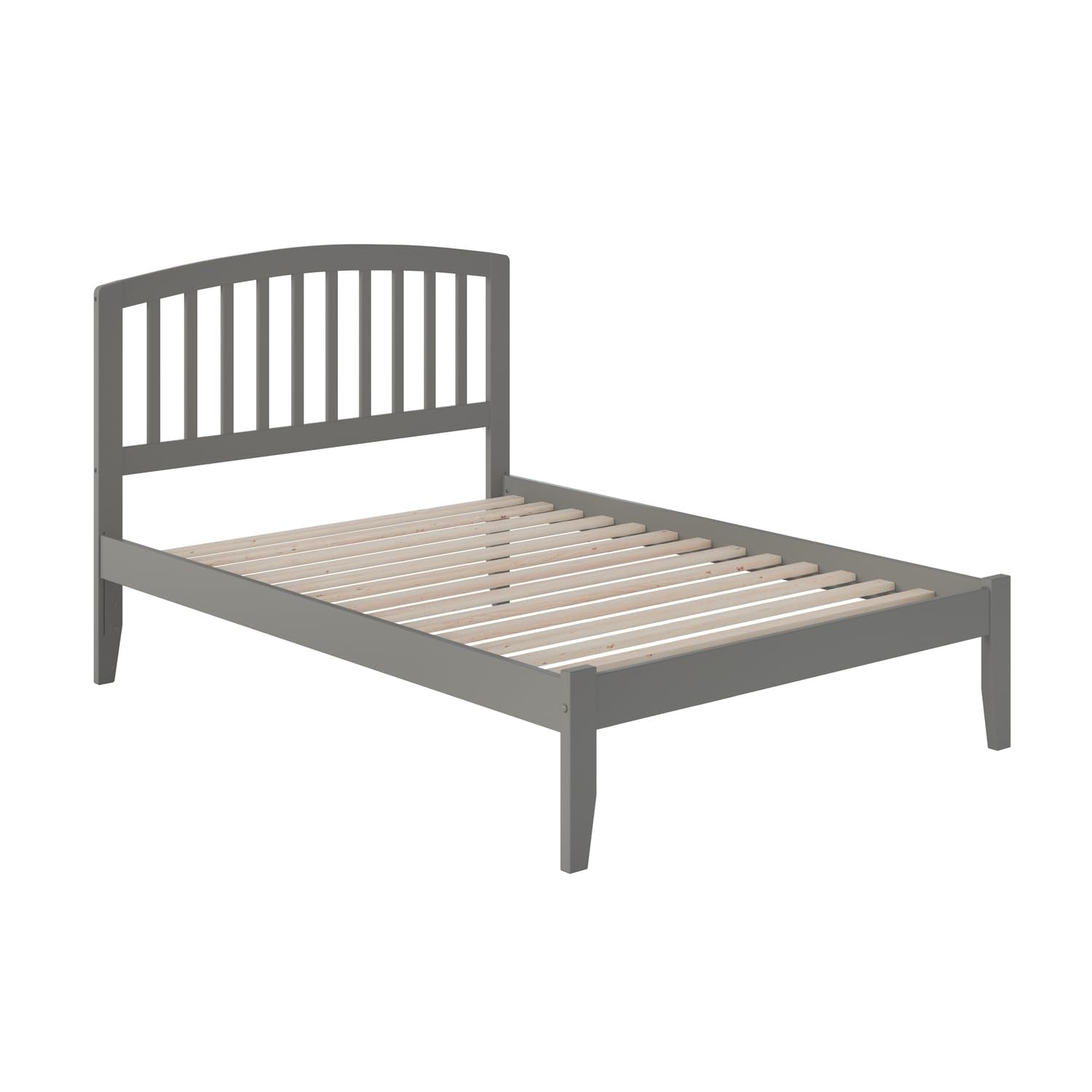 AFI Richmond Full Size Platform Bed with Charging Station in Grey