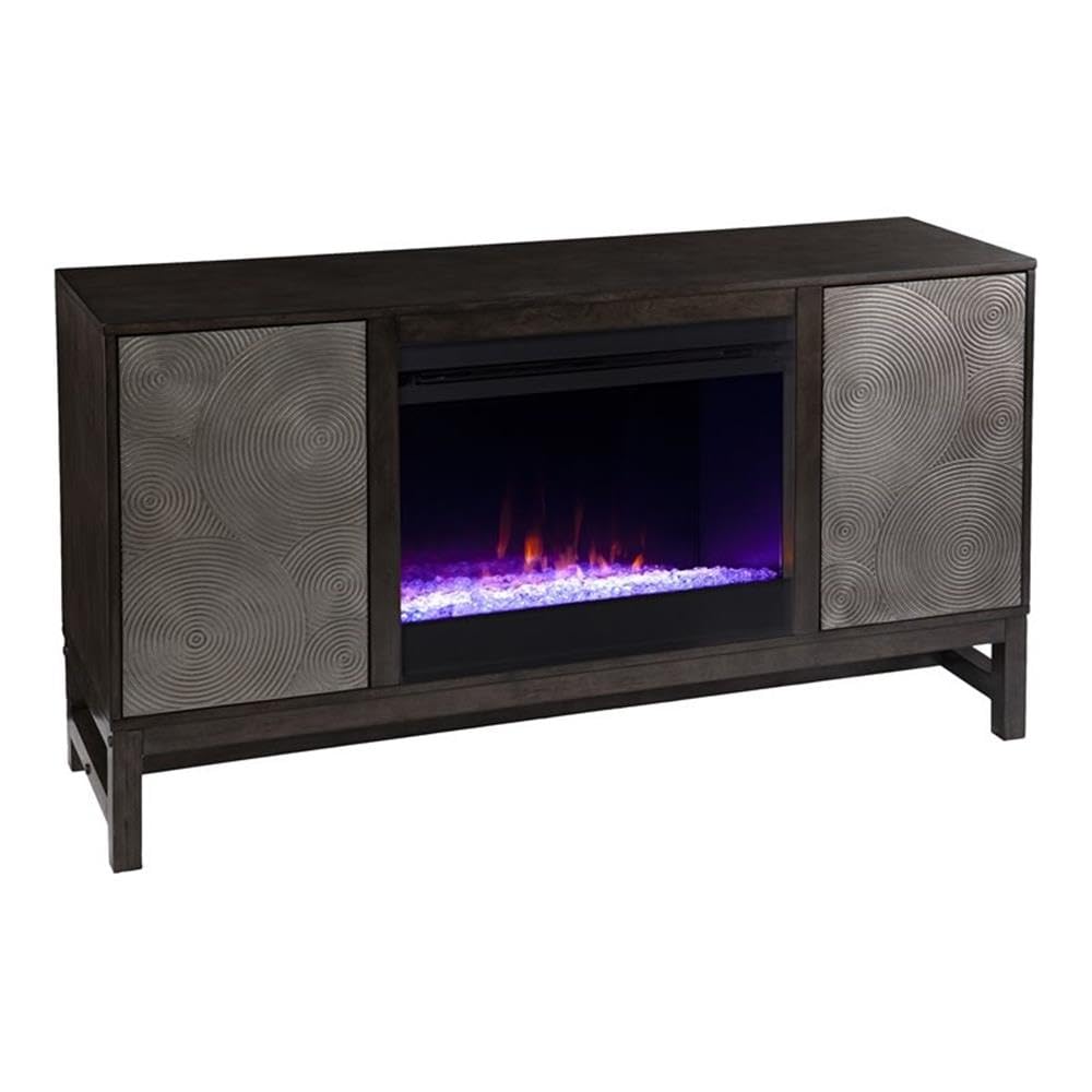 Lannington Color Changing Fireplace w/ Media Storage