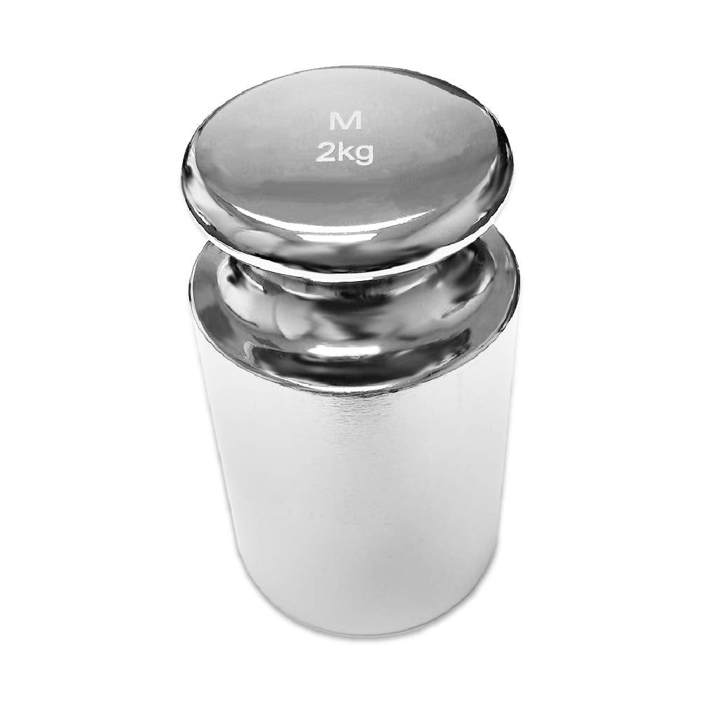 True Calibration Weight 2000G (2000 Grams) 2Kg Oiml Class M2 Precision, Chrome Finish, Test Weight For Digital Scale