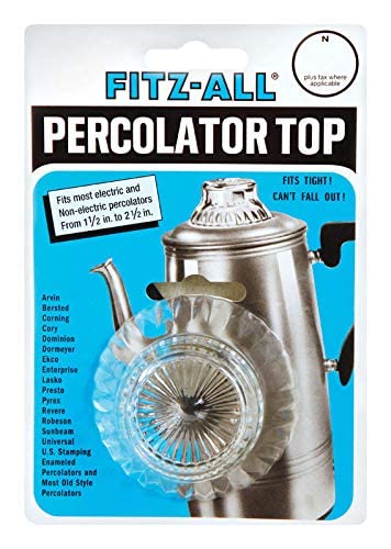 Tops Replacement Percolator Top Fits Opening From 1-12 - 2-12 Dia Clear,Glass