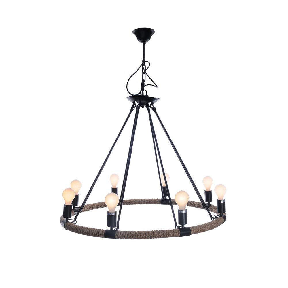 Rope Pendant Lamp - 8 Bulbs