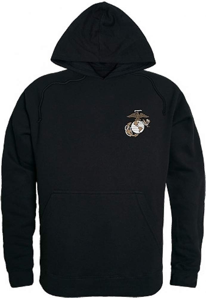 Graphic Pullover, USMC, Black, M