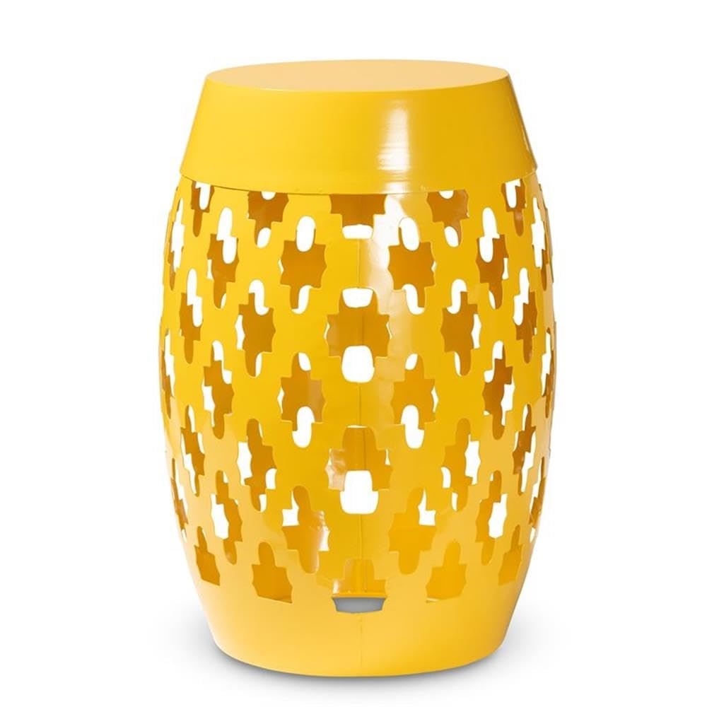 Baxton Studio Branson Modern And Contemporary Yellow Finished Metal Outdoor Side Table