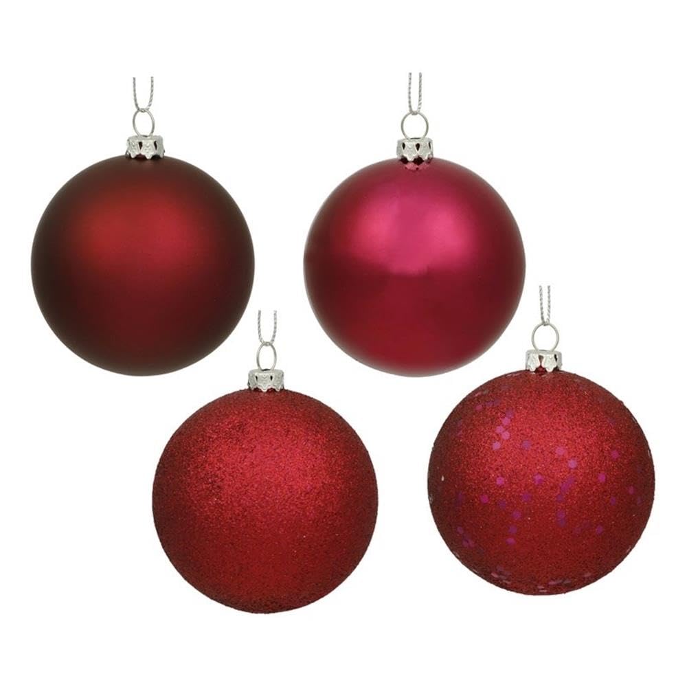 Casafoyer  6” Wine 4 Finish Ball Orn Box of 4 - N591519BX - (Pack Of 2)