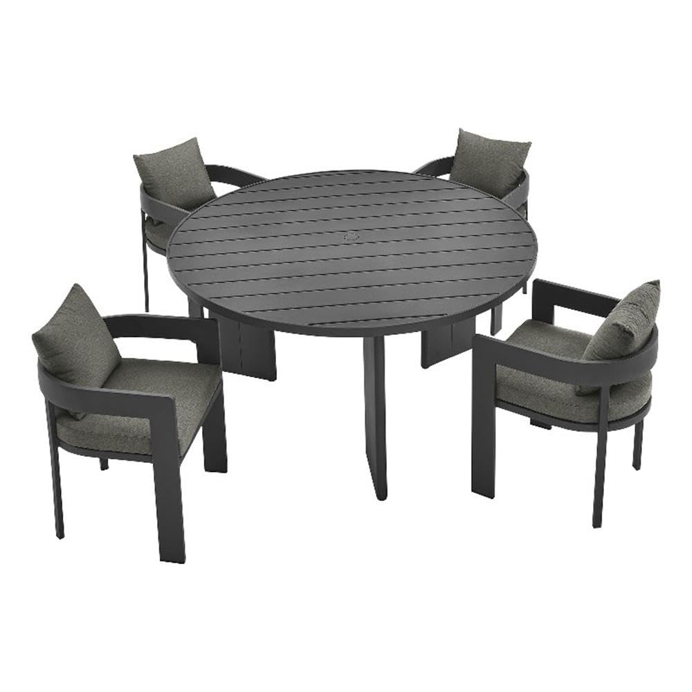Tahoe 5-Piece Outdoor Patio Aluminum Dining Set by Modway