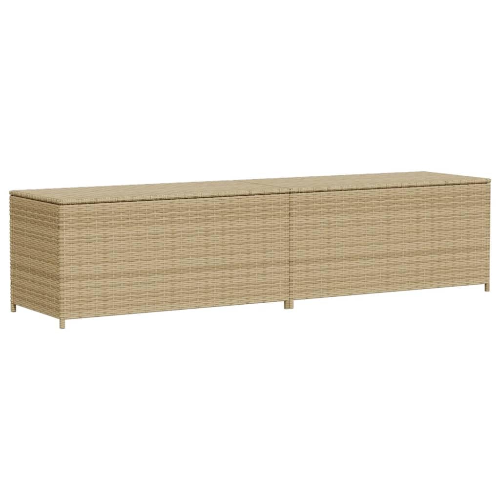 vidaXL Garden Storage Box Mix Beige 123.9 Gal Poly Rattan
