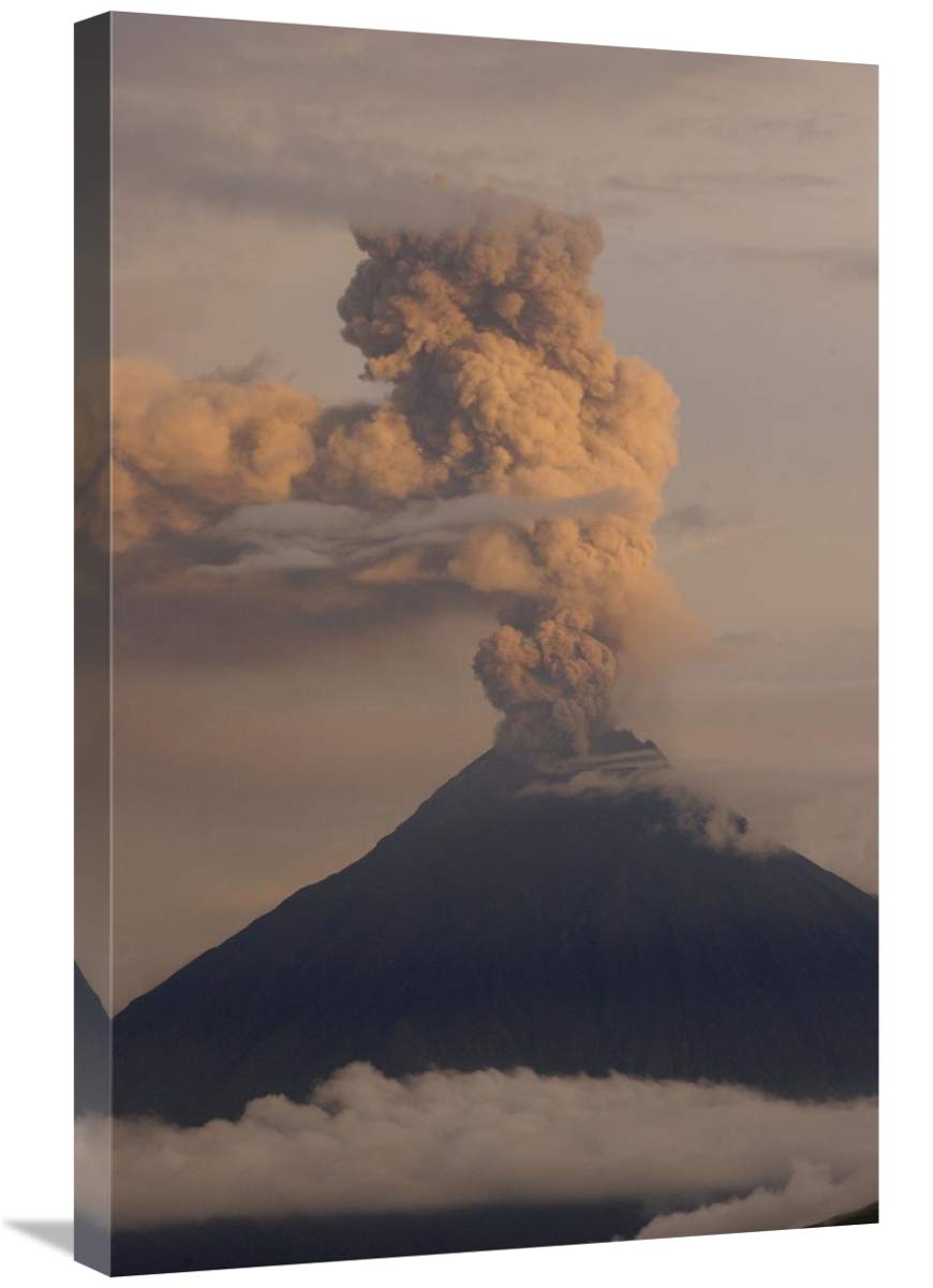 Tungurahua volcano erupting, active stratovolcano,  Andes Mountains, Ecuador-Canvas Art-20x30”