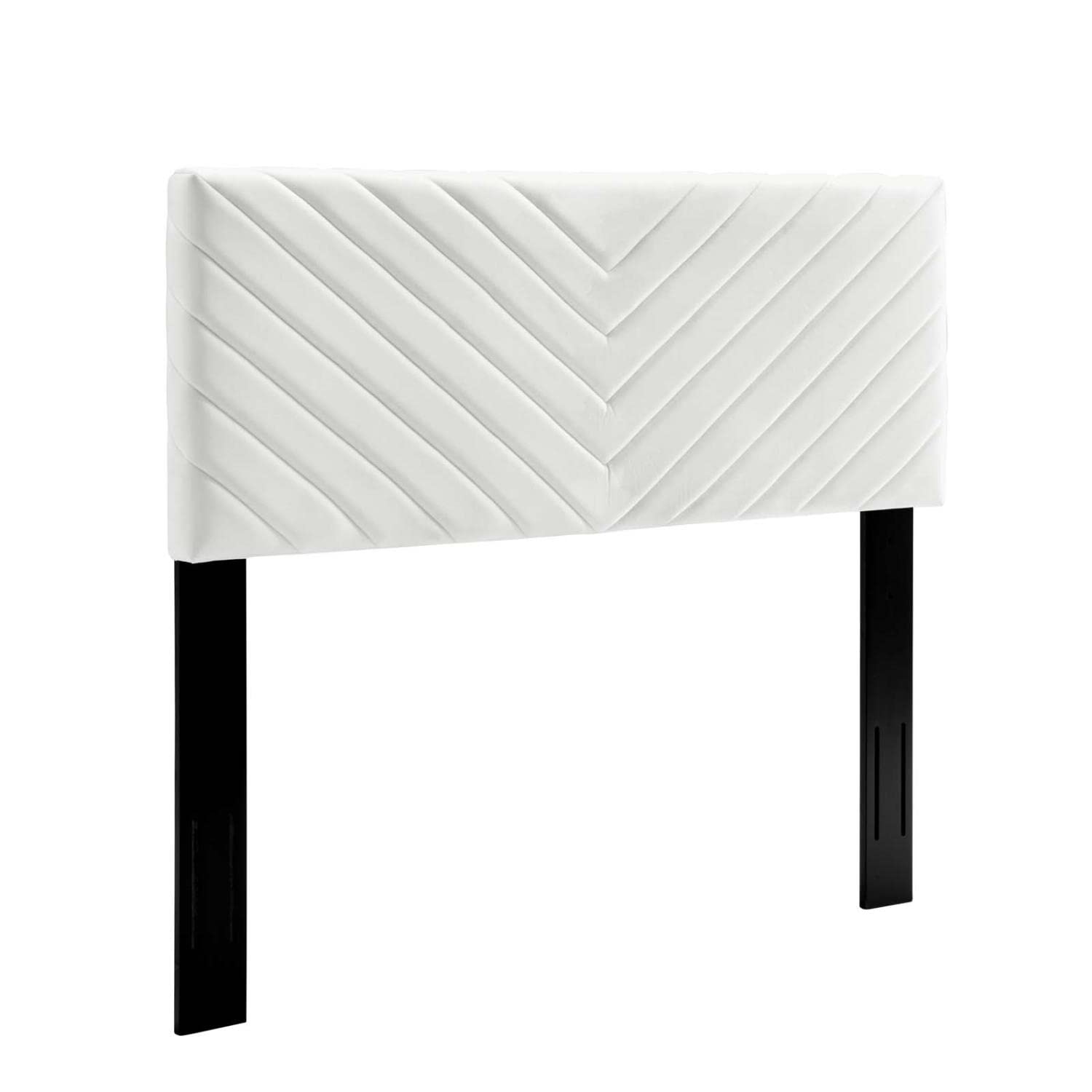 Casafoyer Alyson Chevron Tufted Velvet Headboard - Full/Queen Size, Elegant & Durable