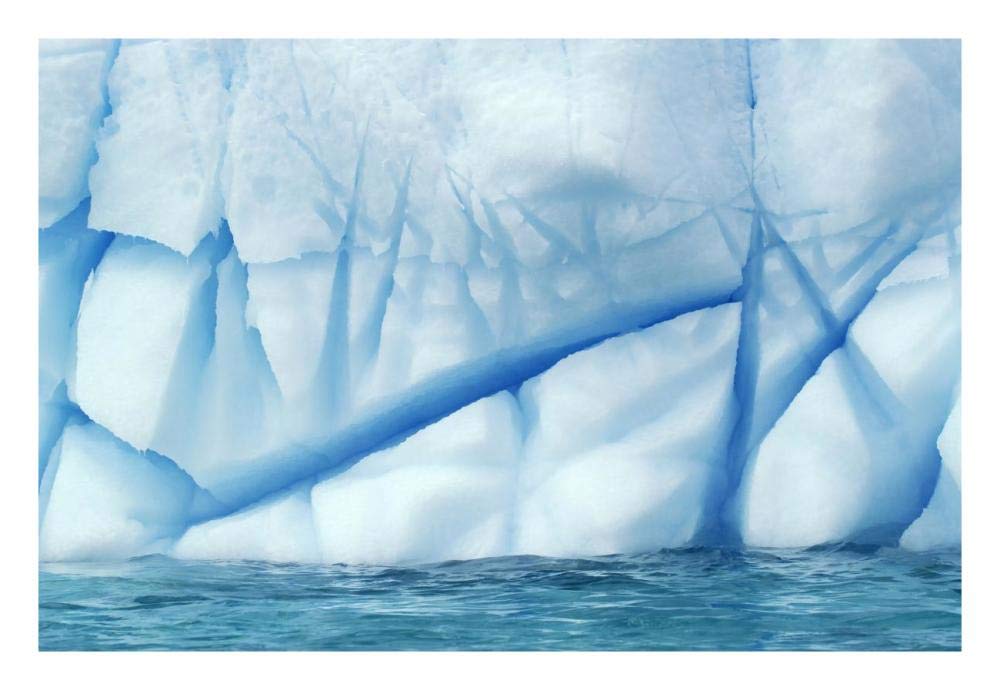 Crevasses created by the melting of the ice, Antarctica-Paper Art-26x18”