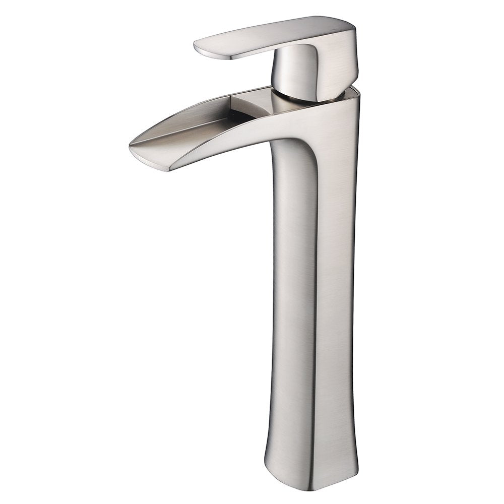 Fresca Fft3072Bn Fortore Single Hole Vessel Mount Bathroom Vanity Faucet, Brushed Nickel