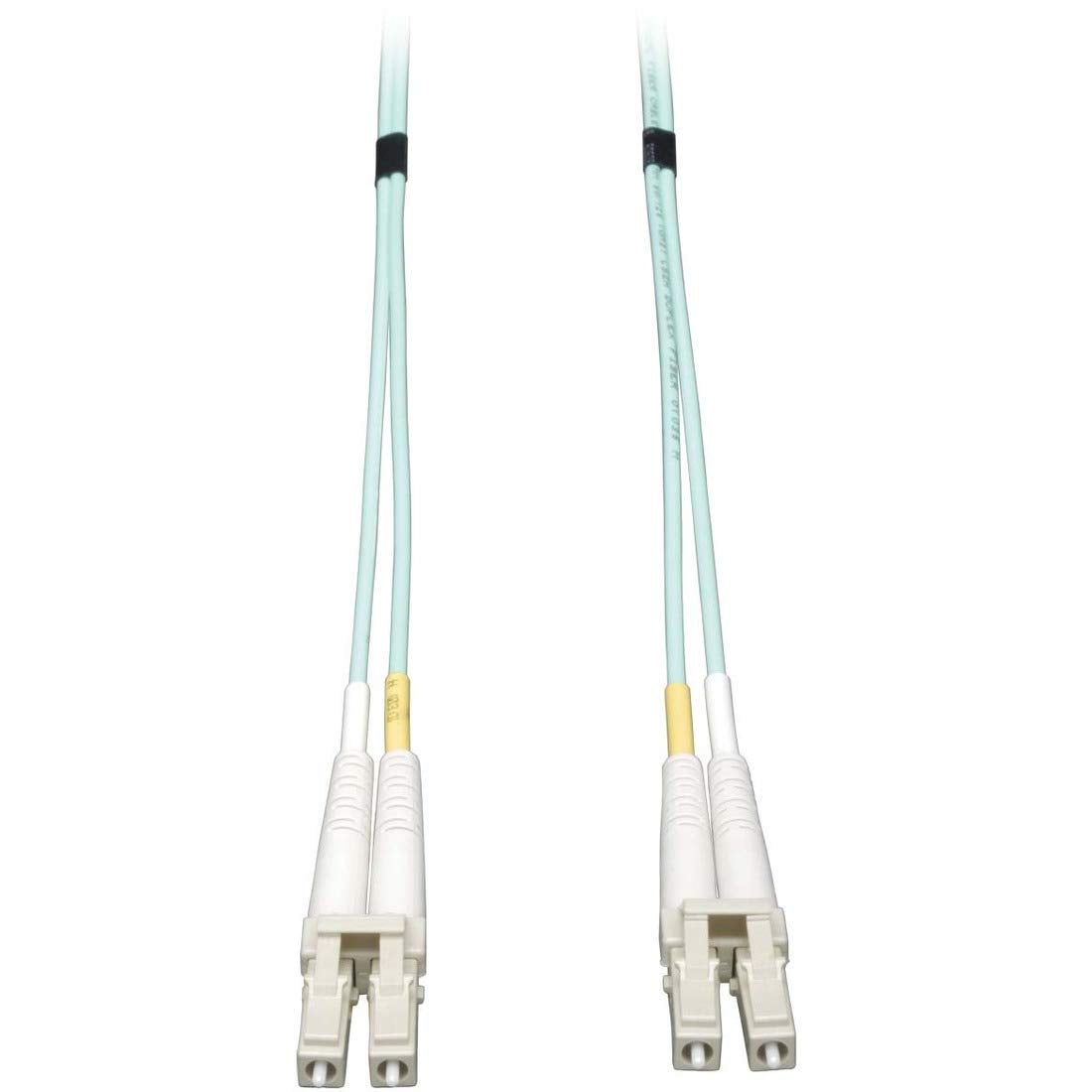 15M 10GB DUPLEX MMF PATCH CABLE LSZH AQUA FIBER LC/LC 50/125