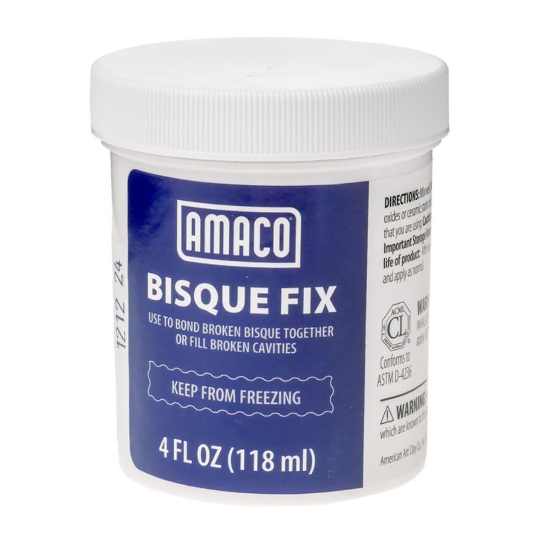 AMACO Bisque Fix, White, 4 Ounce Jar