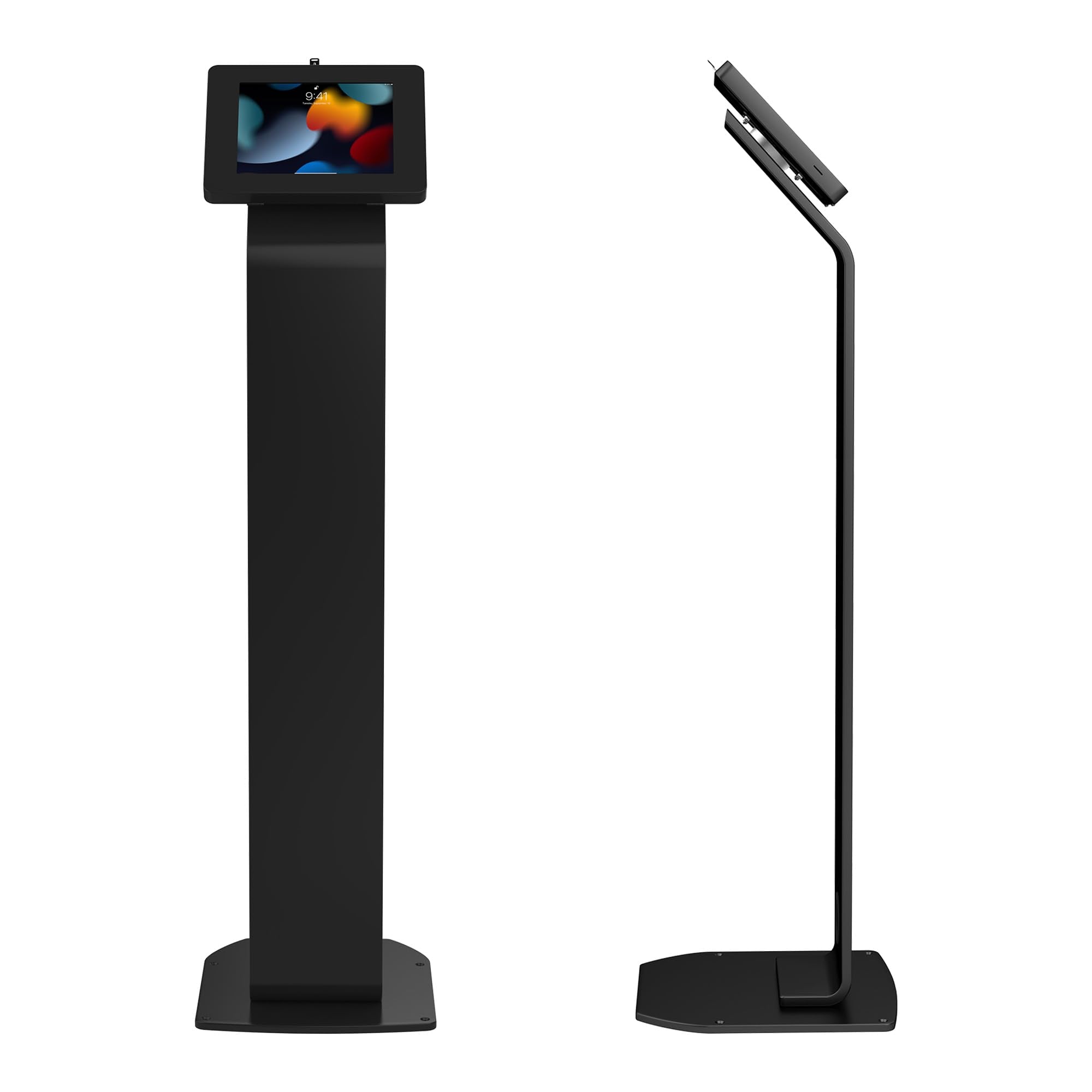 Premium Large Locking Floor Stand Kiosk (Black)