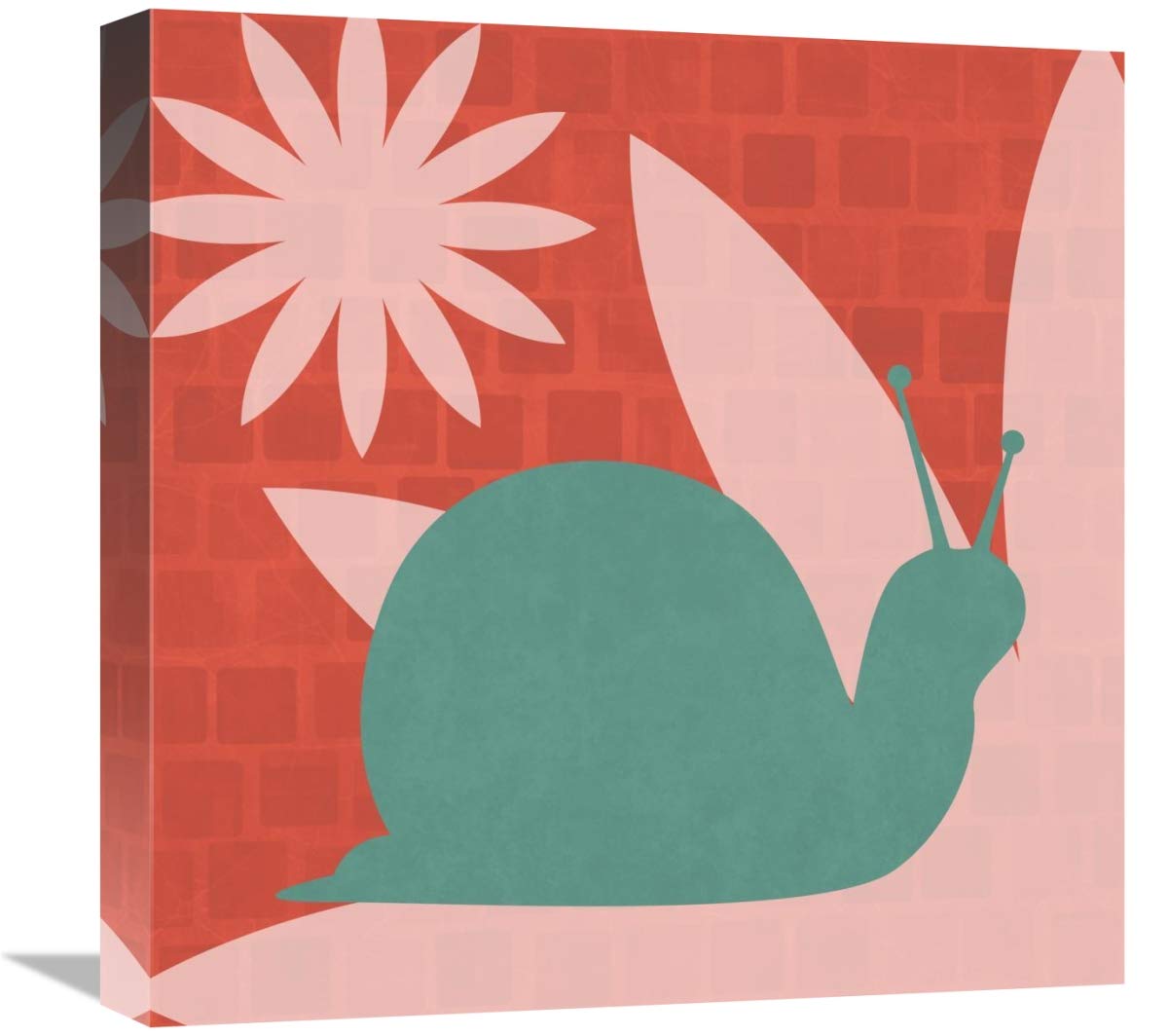 Bright Bugs: Snail-Canvas Art-18x18”